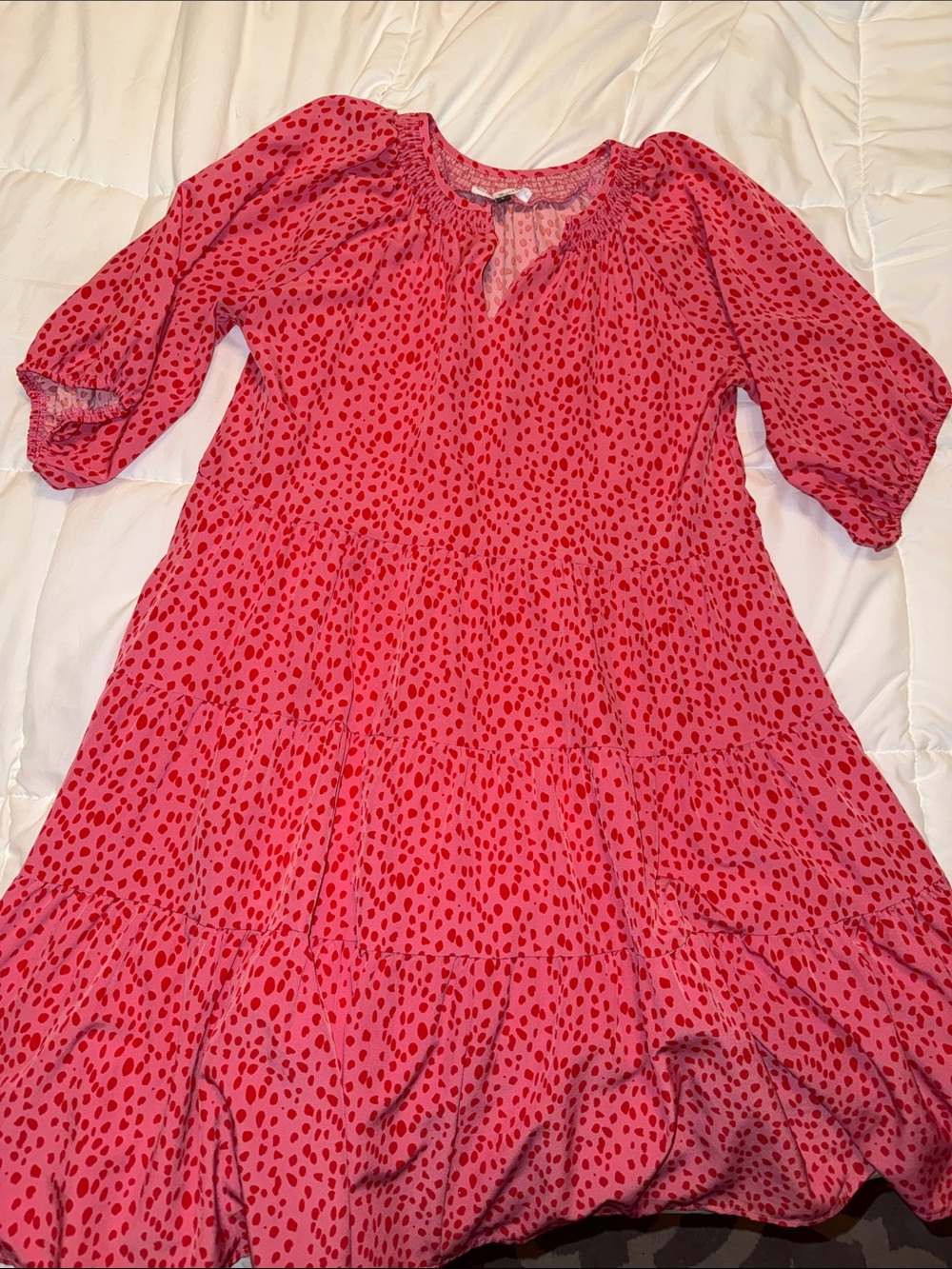 Michelle McDowell / size small Pink Printed Tiered Dress